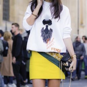 J.CREW Yellow Wool Mini Skirt
